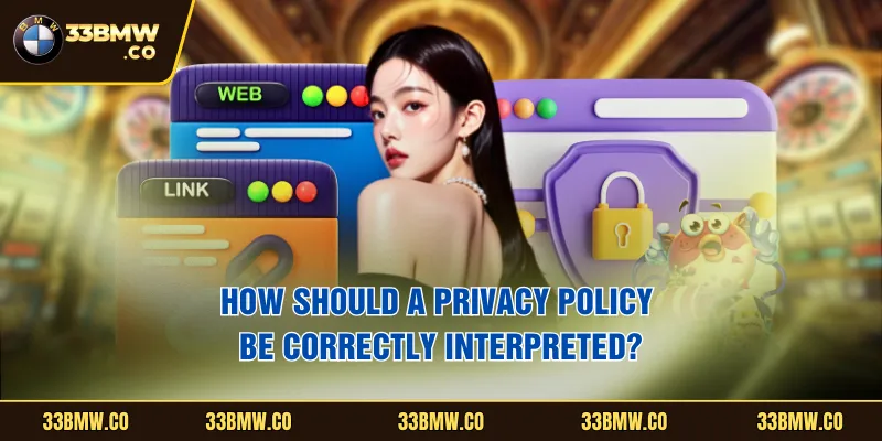 How should a privacy policy be correctly interpreted?