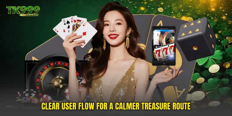Clear user flow for a calmer treasure route